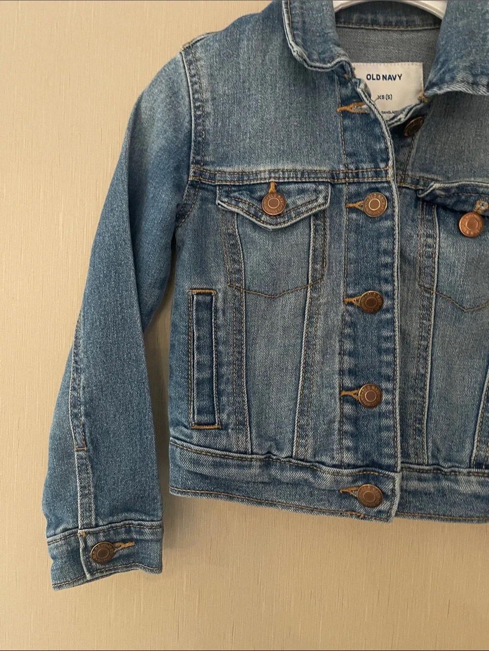 Old Navy xs 5 girls Kids Blue Denim Button-Front Jean Jacket
